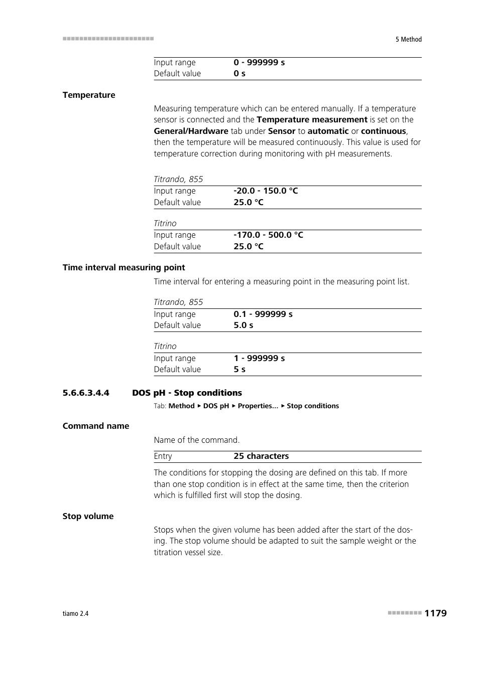 4 dos ph - stop conditions, Stop conditions | Metrohm tiamo 2.4 Manual User Manual | Page 1195 / 1717