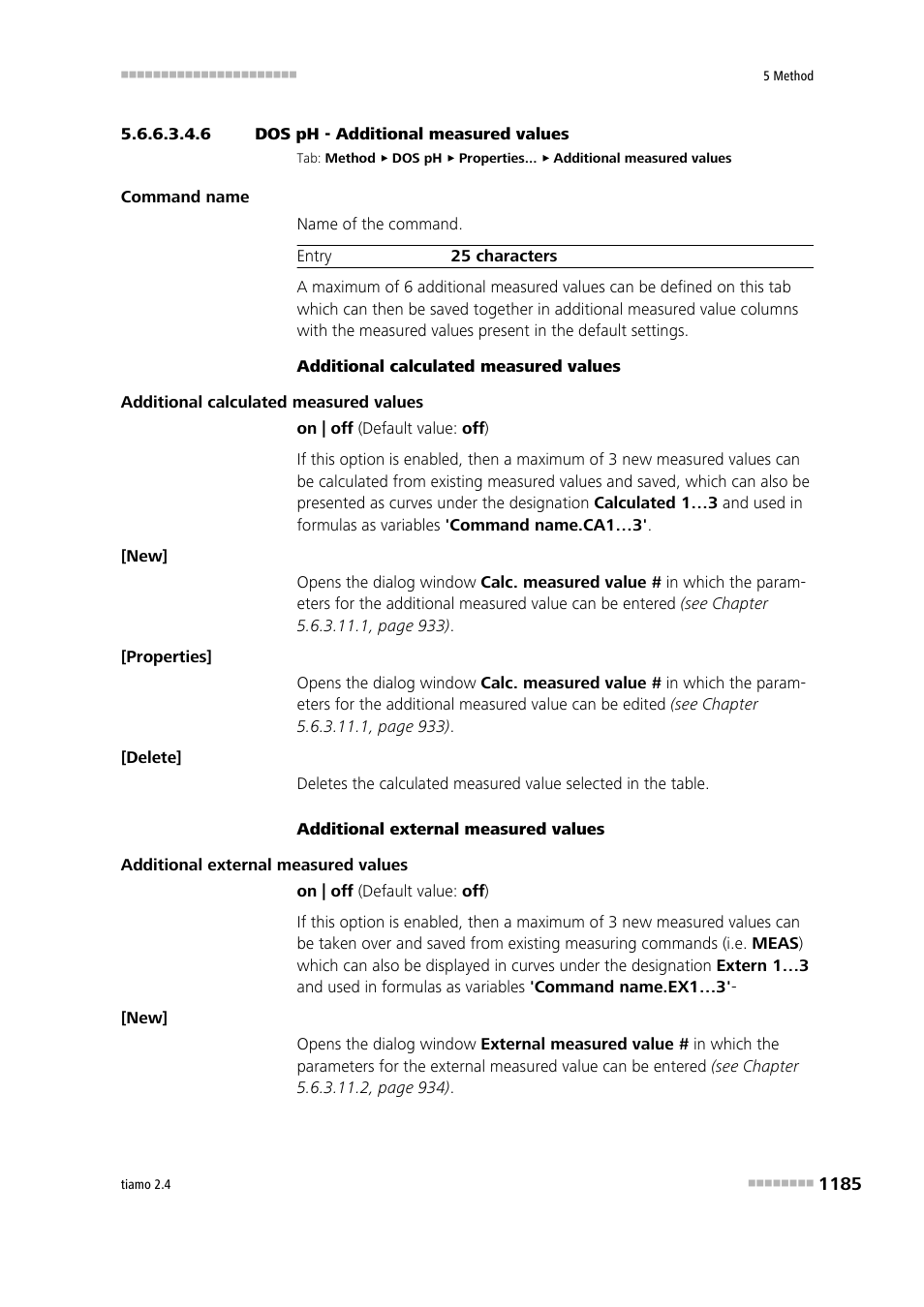 6 dos ph - additional measured values, Additional measured values | Metrohm tiamo 2.4 Manual User Manual | Page 1201 / 1717