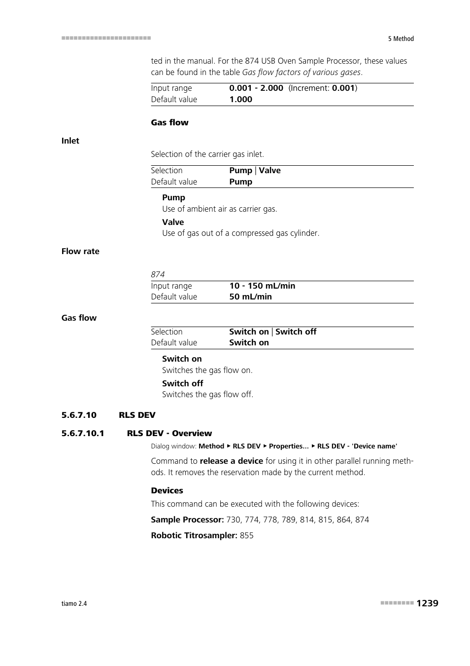 10 rls dev, 1 rls dev - overview, Rls dev | Metrohm tiamo 2.4 Manual User Manual | Page 1255 / 1717