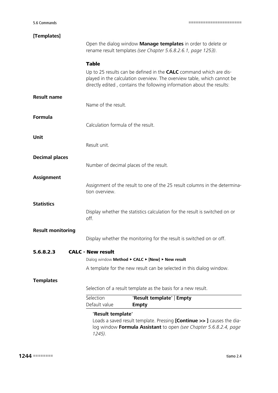 3 calc - new result | Metrohm tiamo 2.4 Manual User Manual | Page 1260 / 1717