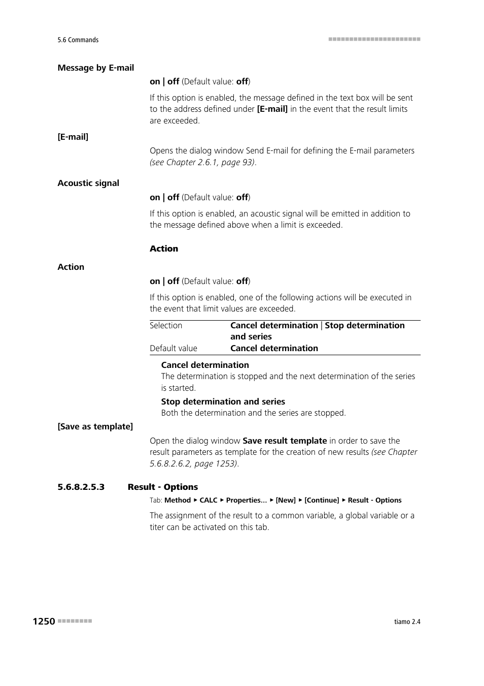 3 result - options | Metrohm tiamo 2.4 Manual User Manual | Page 1266 / 1717