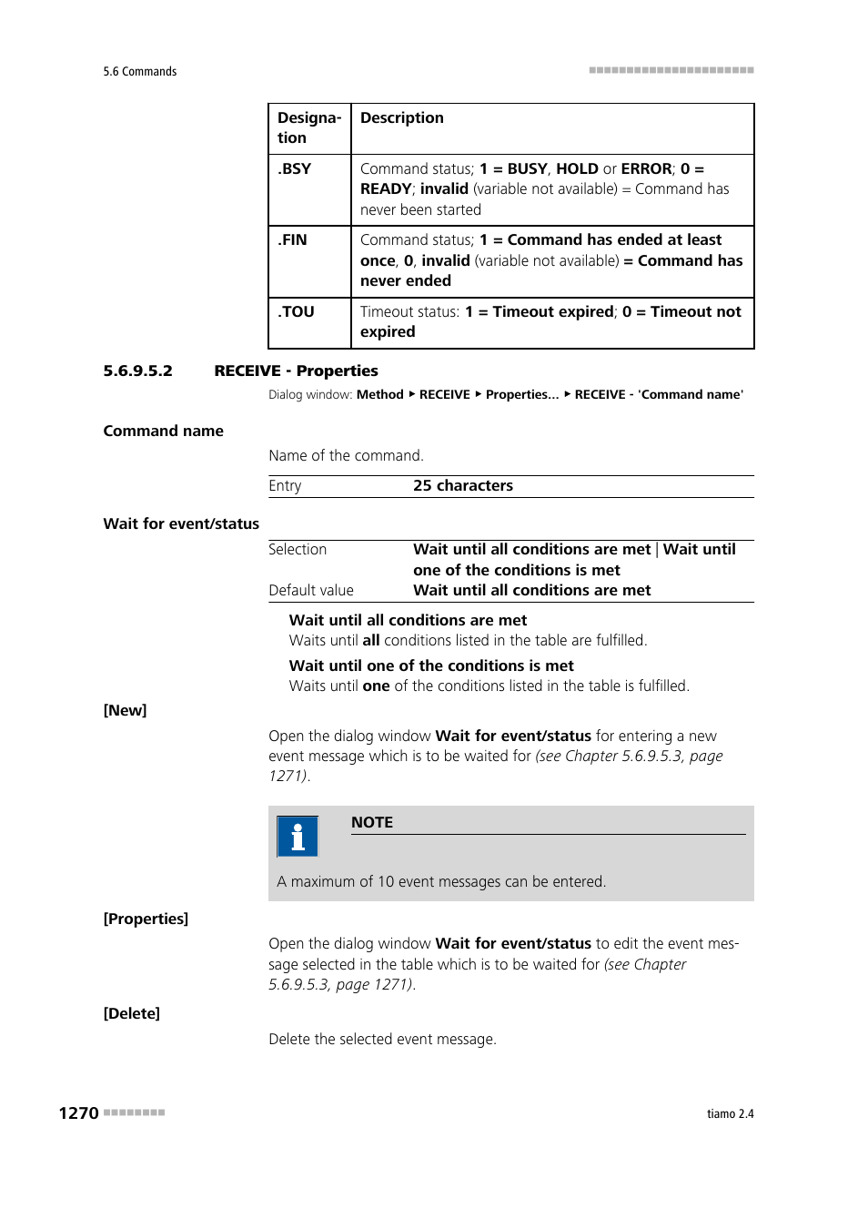 2 receive - properties | Metrohm tiamo 2.4 Manual User Manual | Page 1286 / 1717