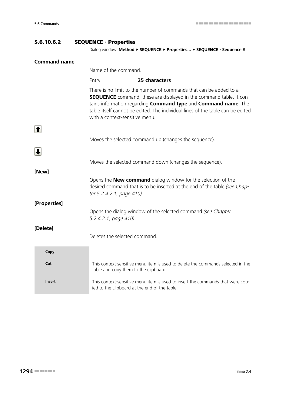 2 sequence - properties | Metrohm tiamo 2.4 Manual User Manual | Page 1310 / 1717