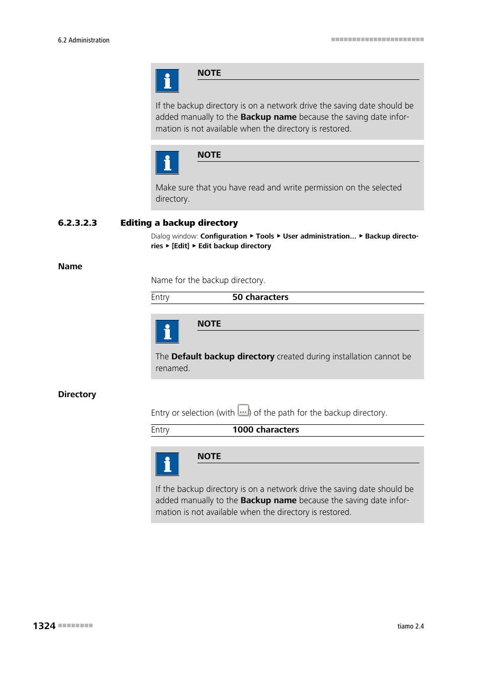 3 editing a backup directory | Metrohm tiamo 2.4 Manual User Manual | Page 1340 / 1717