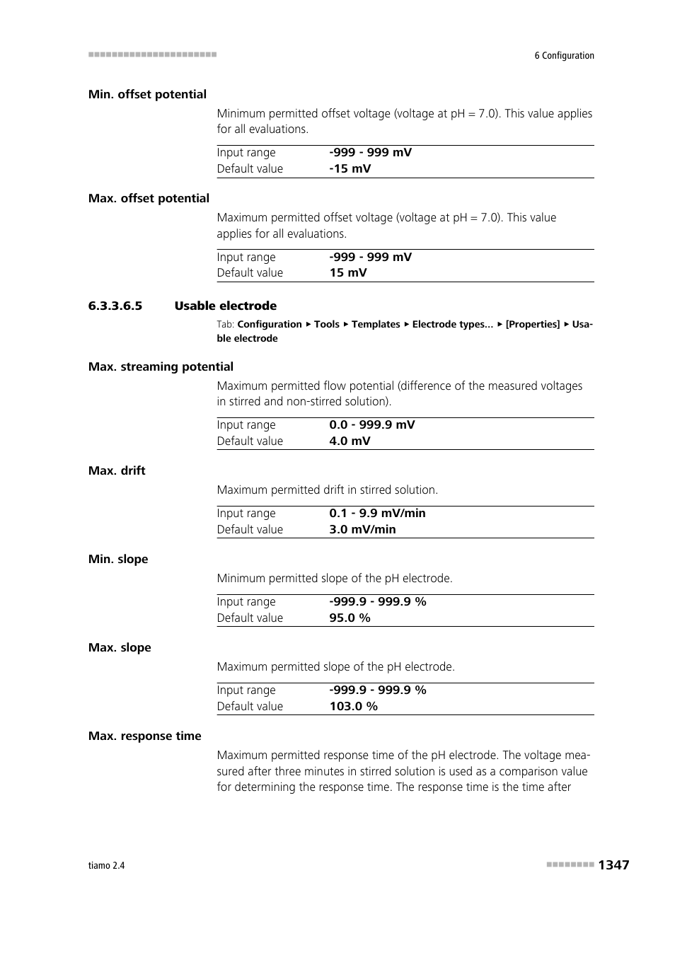 5 usable electrode | Metrohm tiamo 2.4 Manual User Manual | Page 1363 / 1717