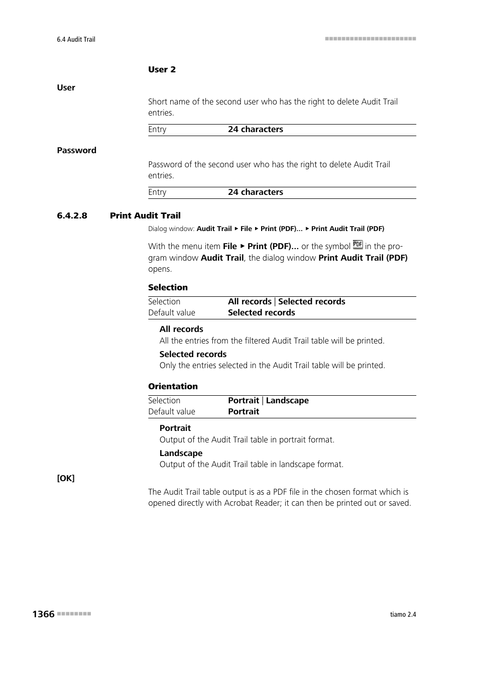 8 print audit trail, Print audit trail | Metrohm tiamo 2.4 Manual User Manual | Page 1382 / 1717