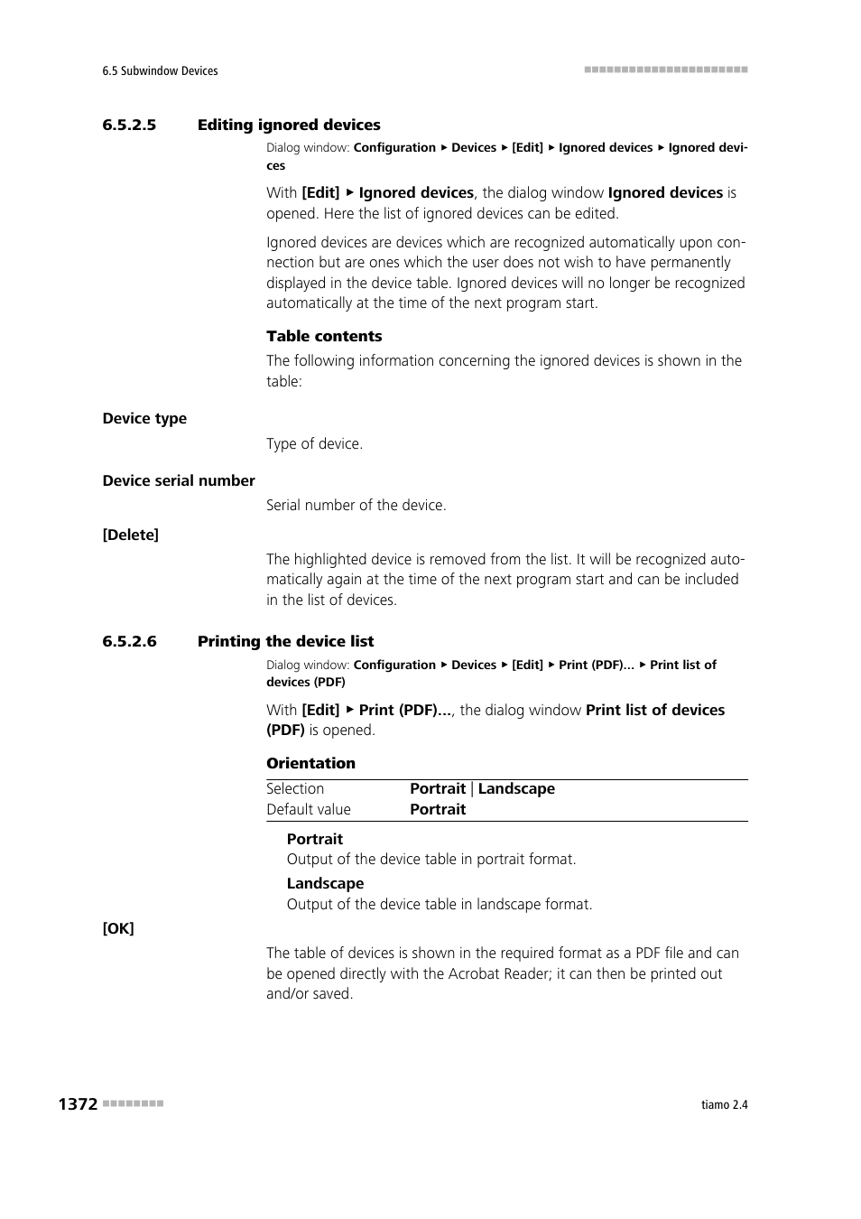 5 editing ignored devices, 6 printing the device list | Metrohm tiamo 2.4 Manual User Manual | Page 1388 / 1717