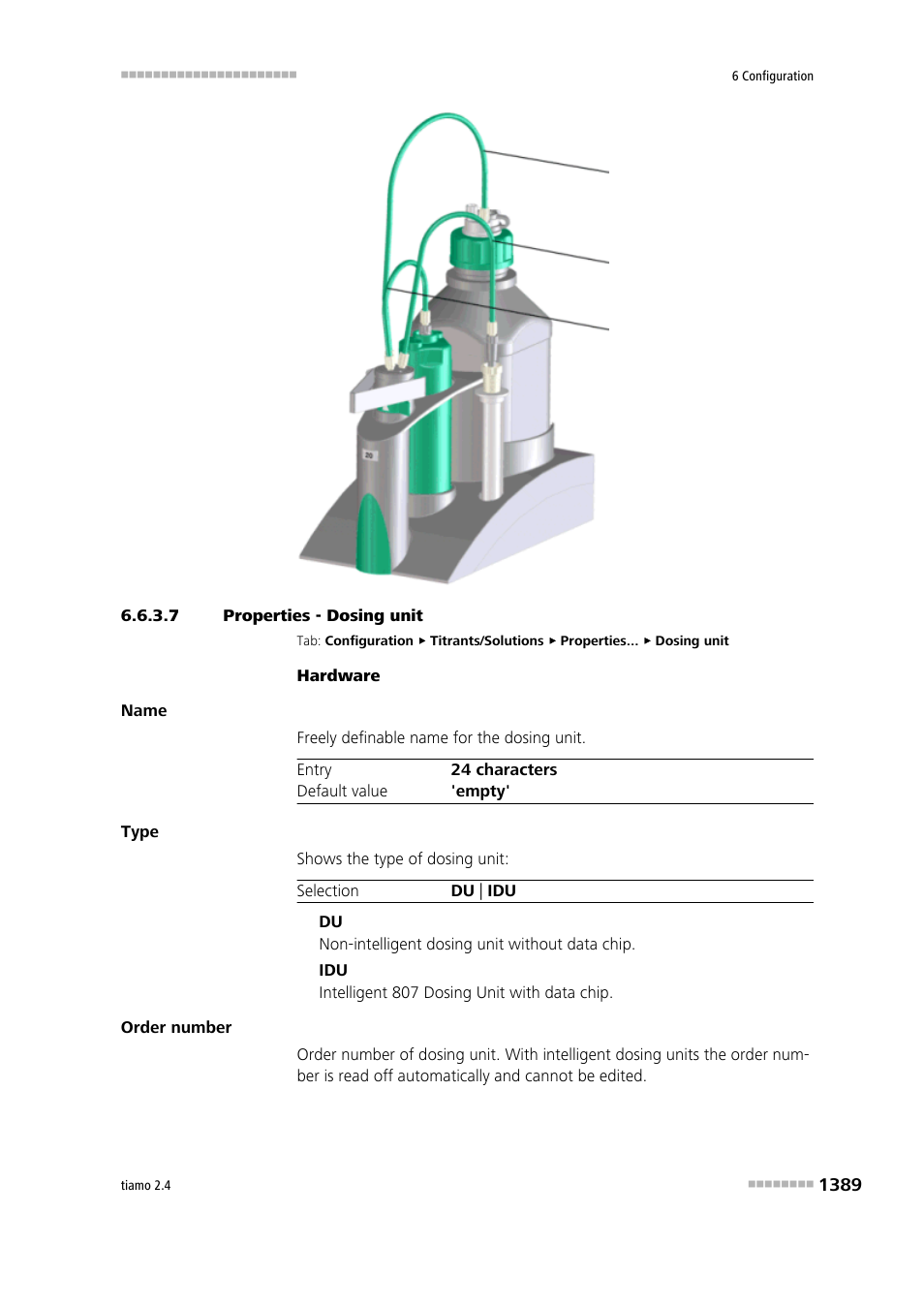 7 properties - dosing unit, Exchange unit, Dosing unit | Metrohm tiamo 2.4 Manual User Manual | Page 1405 / 1717