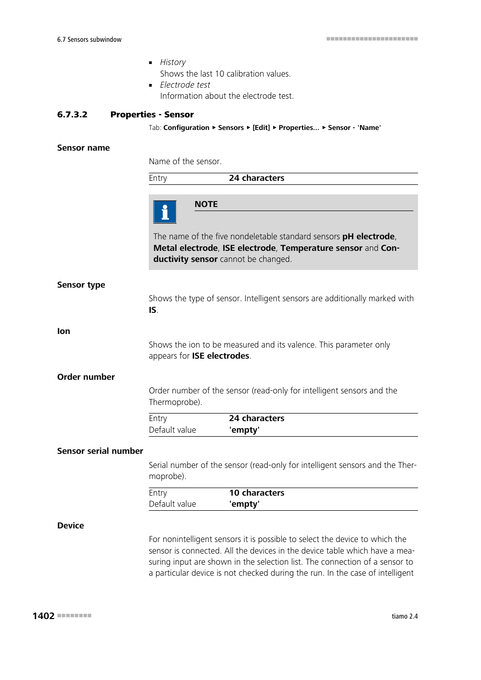 2 properties - sensor | Metrohm tiamo 2.4 Manual User Manual | Page 1418 / 1717