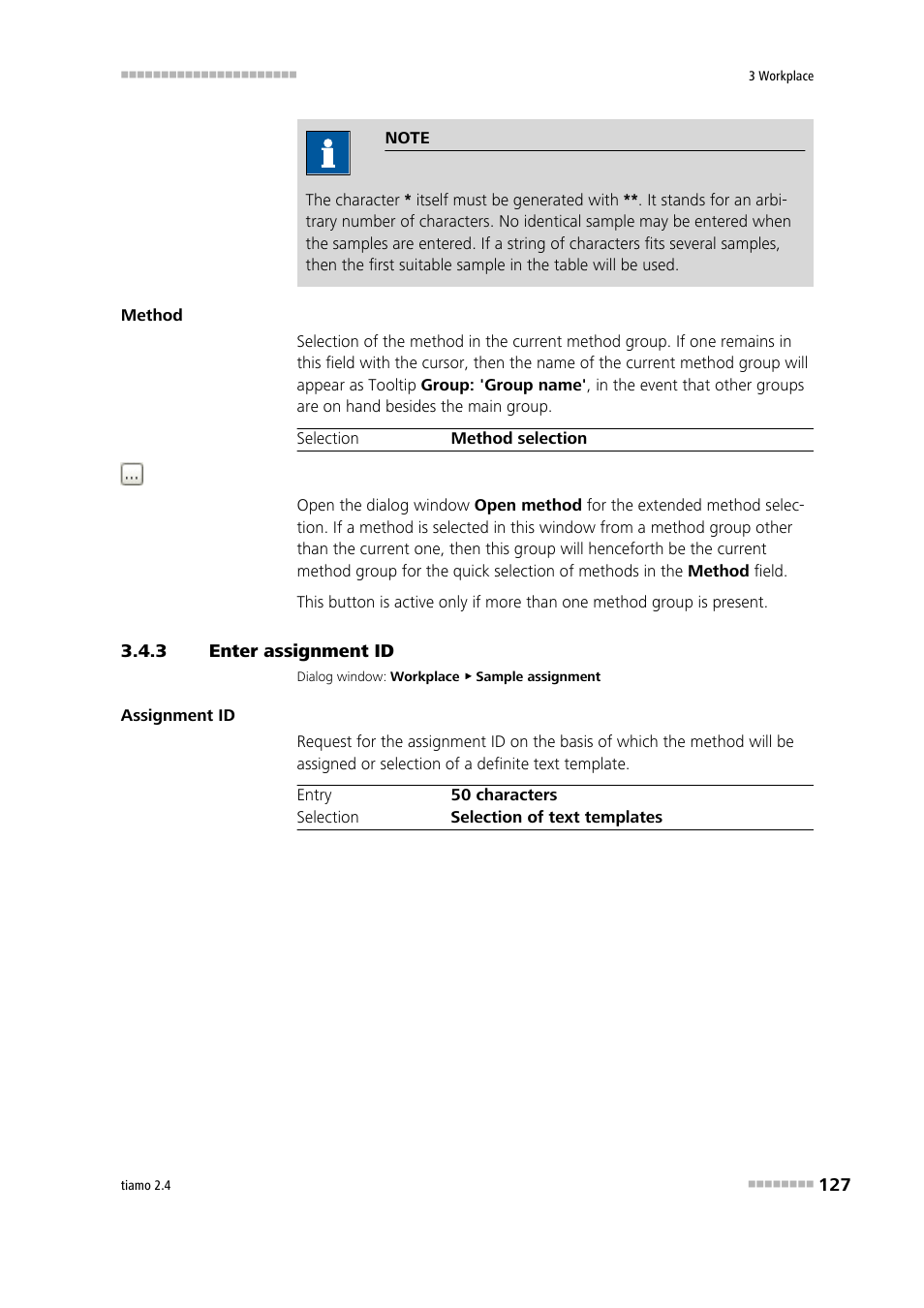 3 enter assignment id, Enter assignment id | Metrohm tiamo 2.4 Manual User Manual | Page 143 / 1717