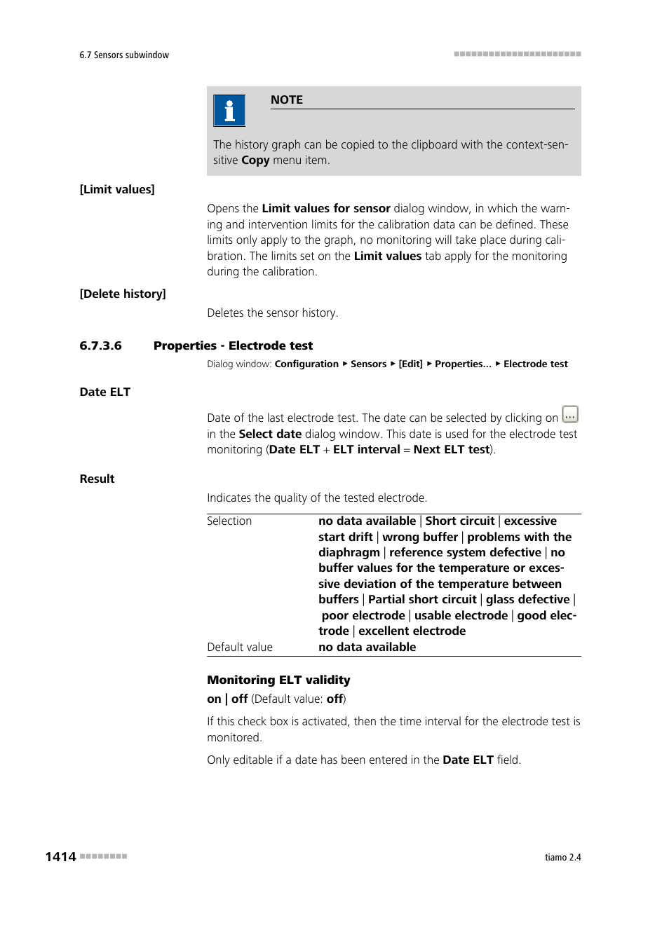 6 properties - electrode test | Metrohm tiamo 2.4 Manual User Manual | Page 1430 / 1717