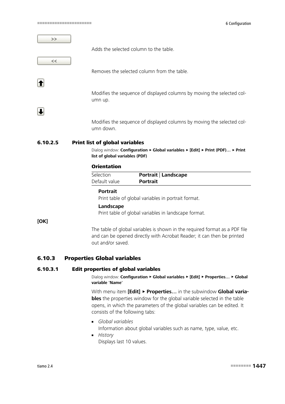 5 print list of global variables, 3 properties global variables, 1 edit properties of global variables | Properties global variables 7 | Metrohm tiamo 2.4 Manual User Manual | Page 1463 / 1717