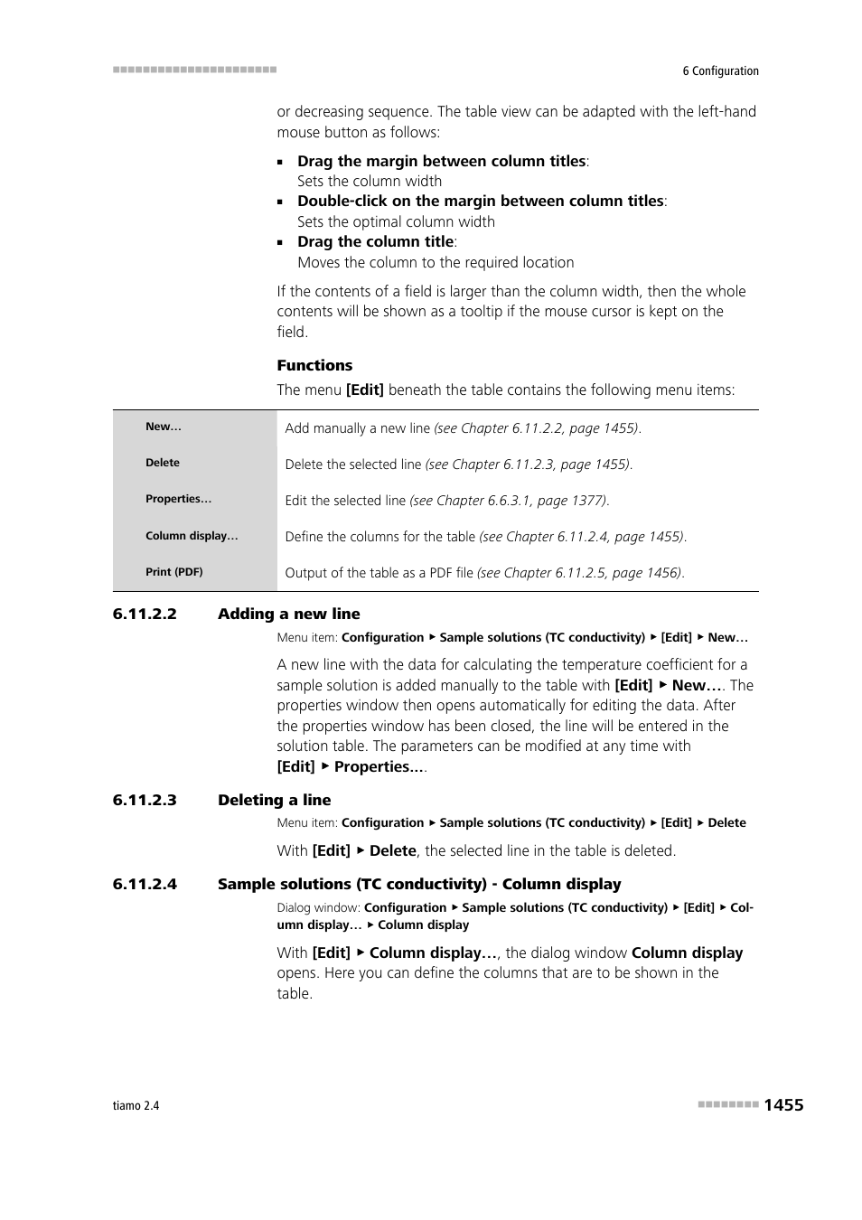 2 adding a new line, 3 deleting a line | Metrohm tiamo 2.4 Manual User Manual | Page 1471 / 1717