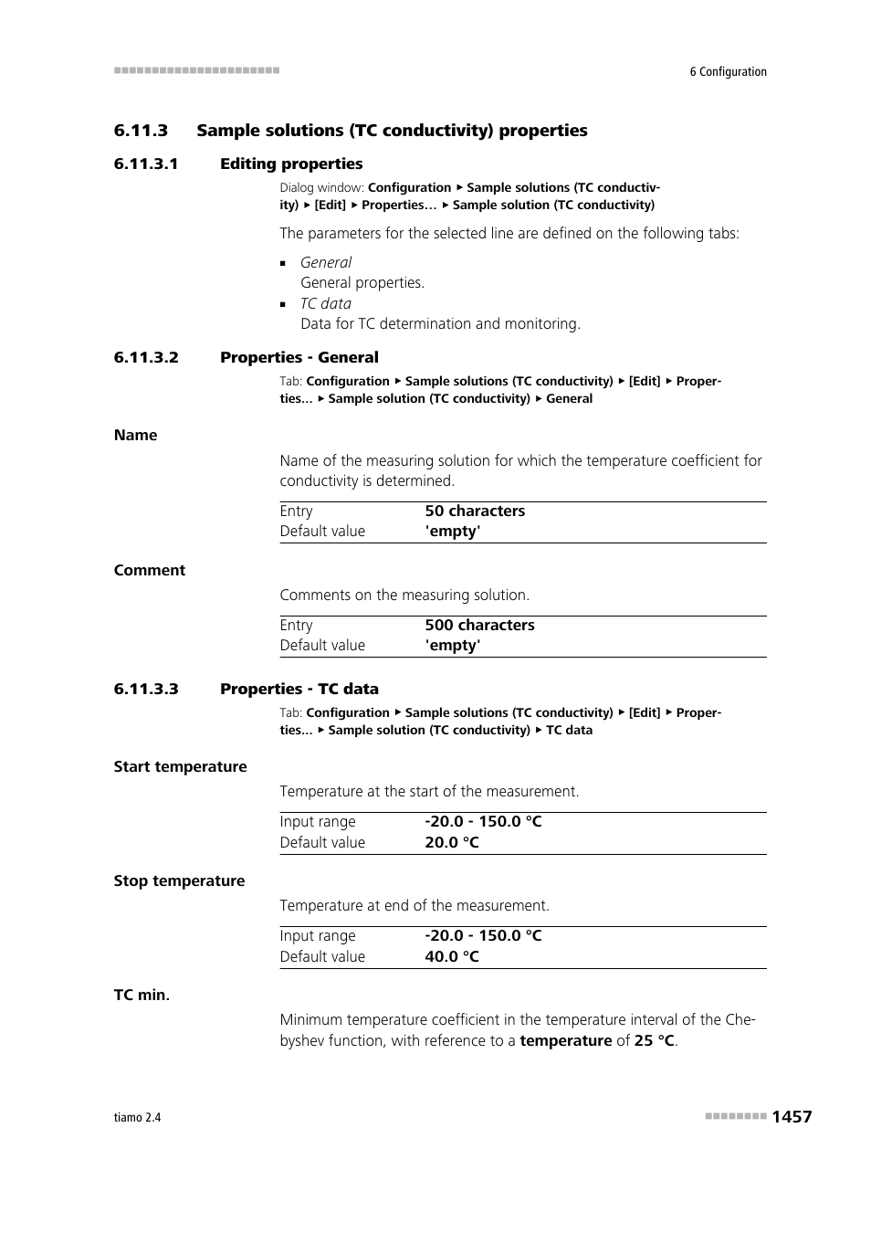 3 sample solutions (tc conductivity) properties, 1 editing properties, 2 properties - general | 3 properties - tc data, Sample solutions (tc conductivity) properties 7 | Metrohm tiamo 2.4 Manual User Manual | Page 1473 / 1717