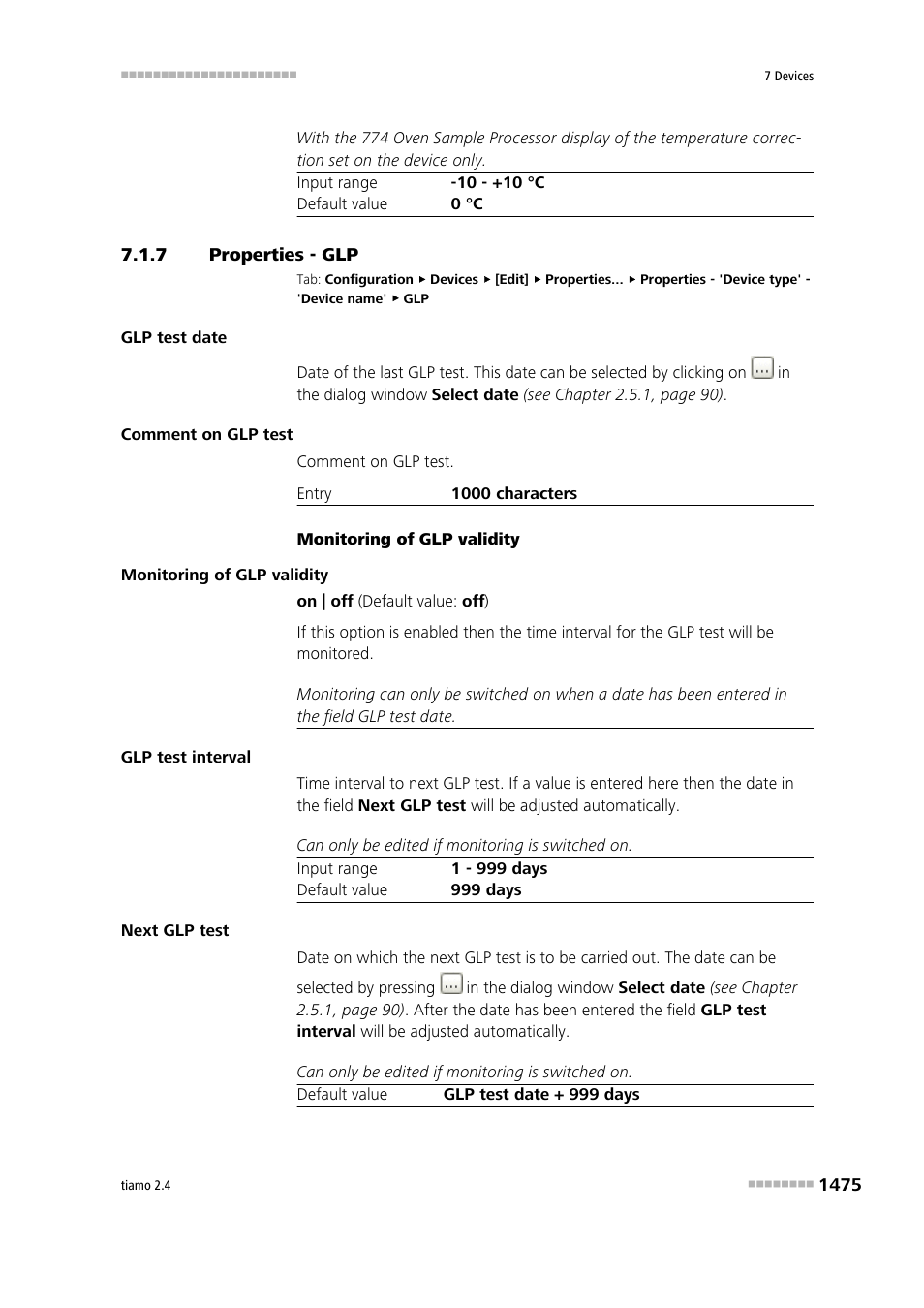 7 properties - glp, Properties - glp 5 | Metrohm tiamo 2.4 Manual User Manual | Page 1491 / 1717