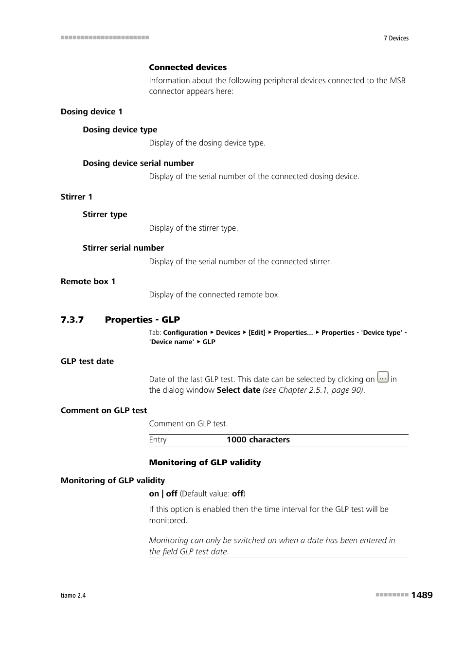 7 properties - glp, Properties - glp 9 | Metrohm tiamo 2.4 Manual User Manual | Page 1505 / 1717