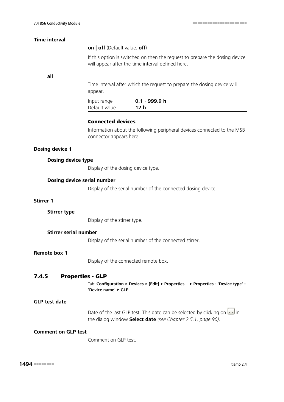 5 properties - glp, Properties - glp 4 | Metrohm tiamo 2.4 Manual User Manual | Page 1510 / 1717