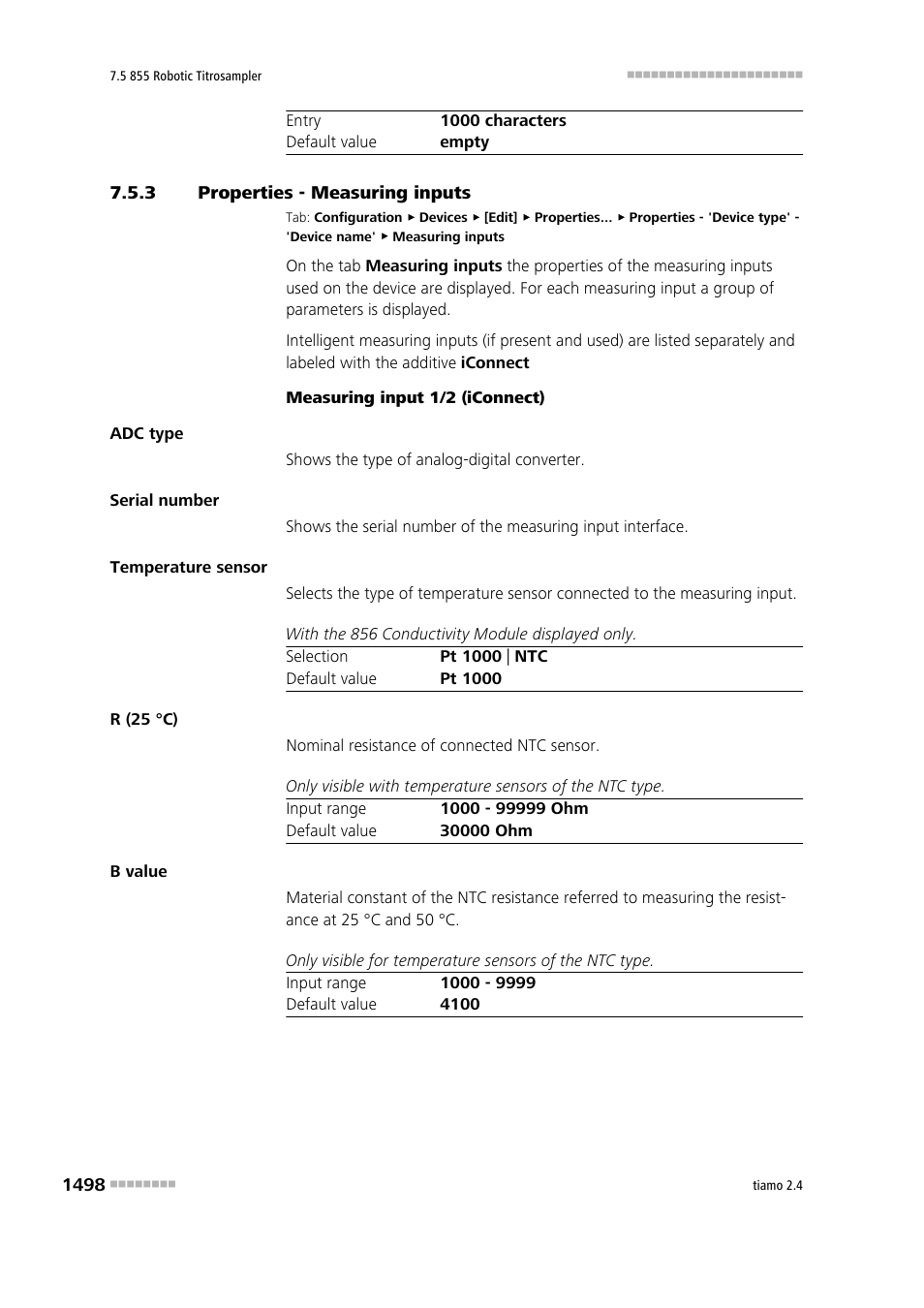 3 properties - measuring inputs, Properties - measuring inputs 8 | Metrohm tiamo 2.4 Manual User Manual | Page 1514 / 1717