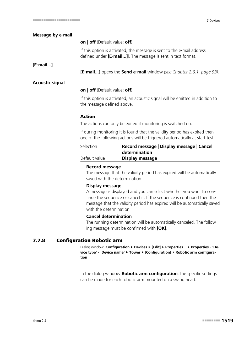 8 configuration robotic arm, Configuration robotic arm 9 | Metrohm tiamo 2.4 Manual User Manual | Page 1535 / 1717