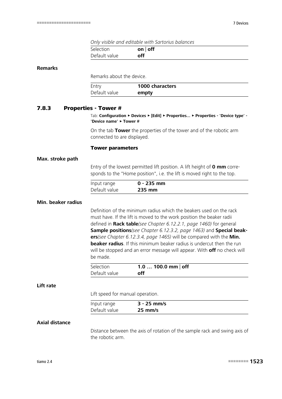 3 properties - tower, Properties - tower # 3 | Metrohm tiamo 2.4 Manual User Manual | Page 1539 / 1717