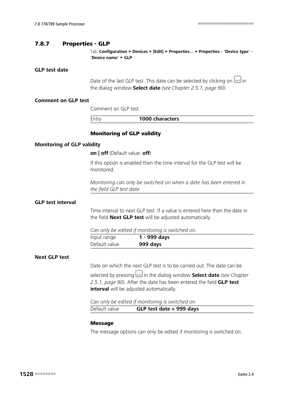 7 properties - glp, Properties - glp 8 | Metrohm tiamo 2.4 Manual User Manual | Page 1544 / 1717