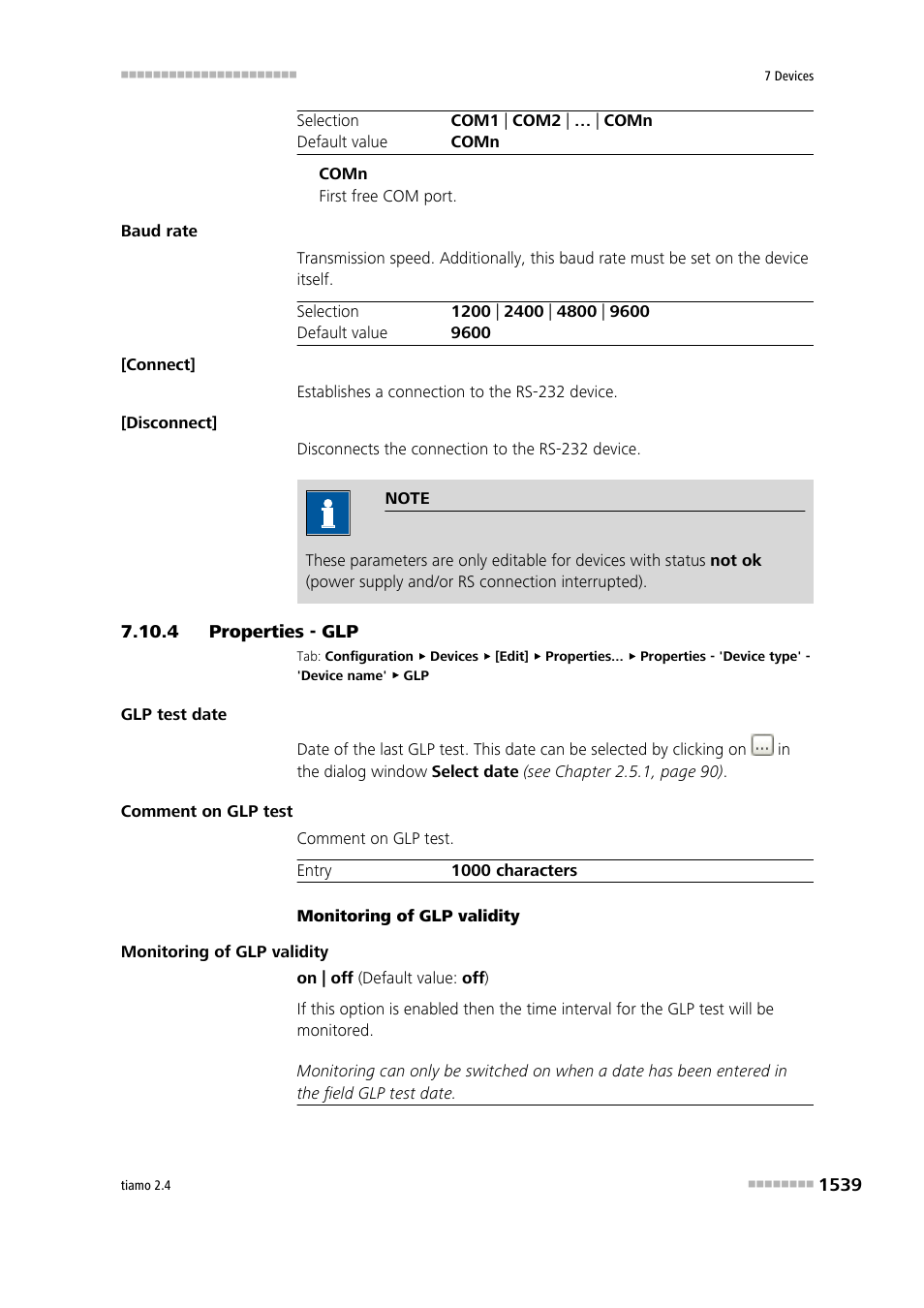 4 properties - glp, Properties - glp 9 | Metrohm tiamo 2.4 Manual User Manual | Page 1555 / 1717