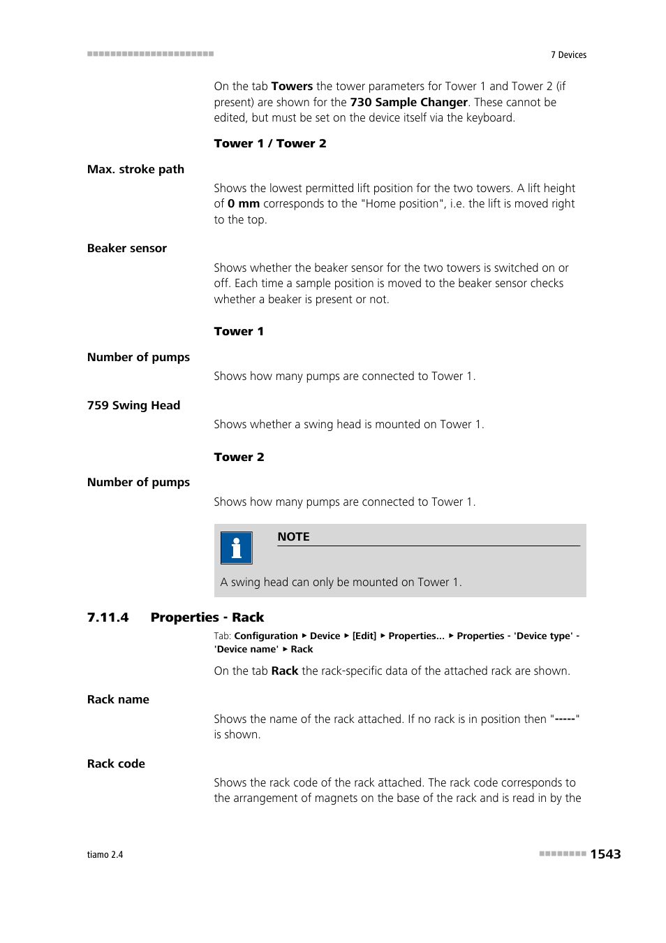 4 properties - rack, Properties - rack 3 | Metrohm tiamo 2.4 Manual User Manual | Page 1559 / 1717