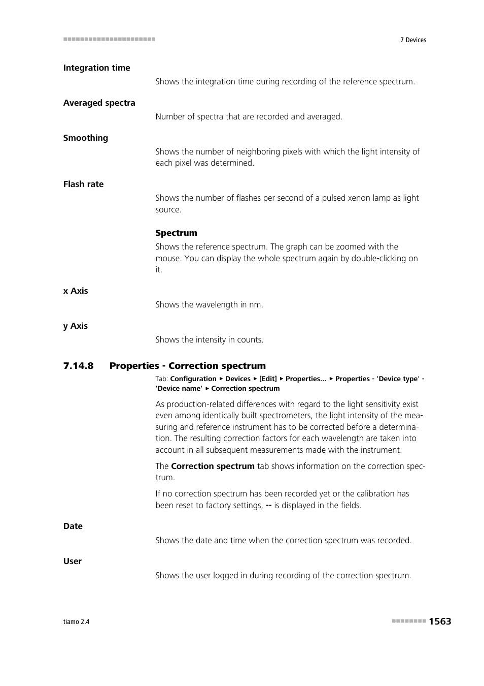 8 properties - correction spectrum, Properties - correction spectrum 3, Correction spectrum | Metrohm tiamo 2.4 Manual User Manual | Page 1579 / 1717