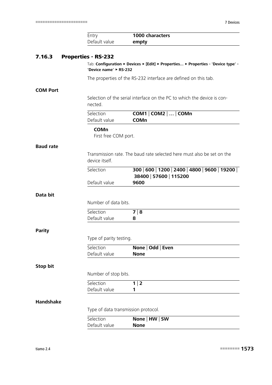 3 properties - rs-232, Properties - rs-232 3 | Metrohm tiamo 2.4 Manual User Manual | Page 1589 / 1717