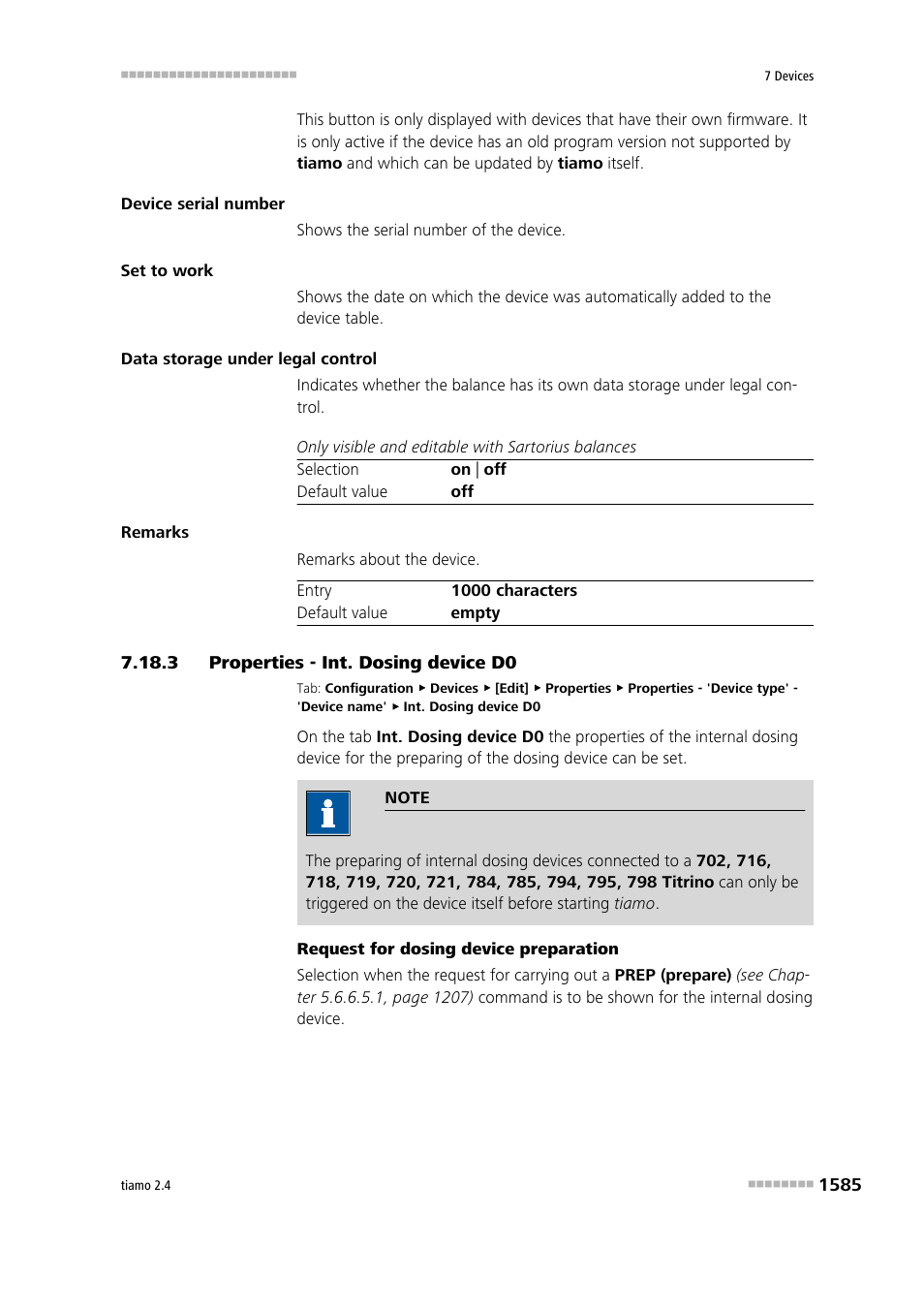 3 properties - int. dosing device d0, Properties - int. dosing device d0 5, Int. dosing device d0 | Metrohm tiamo 2.4 Manual User Manual | Page 1601 / 1717