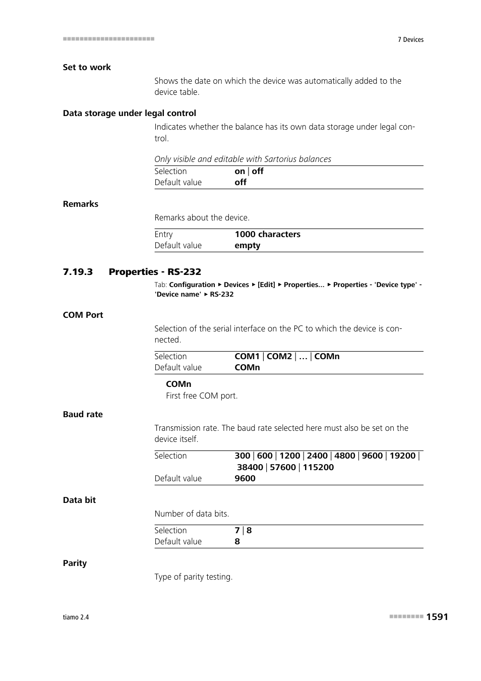 3 properties - rs-232, Properties - rs-232 1, Rs-232 | Metrohm tiamo 2.4 Manual User Manual | Page 1607 / 1717