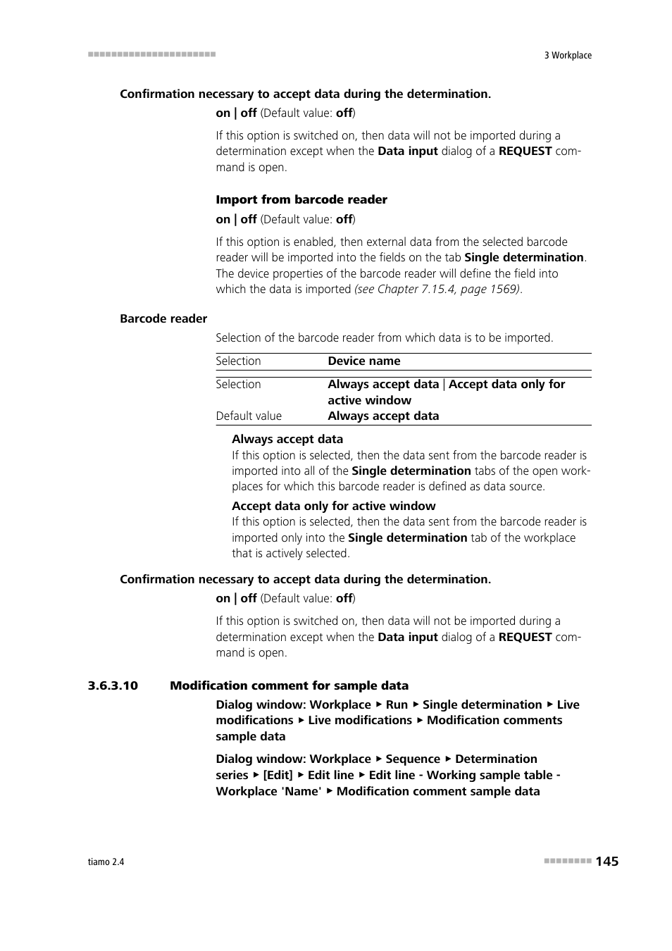 10 modification comment for sample data | Metrohm tiamo 2.4 Manual User Manual | Page 161 / 1717