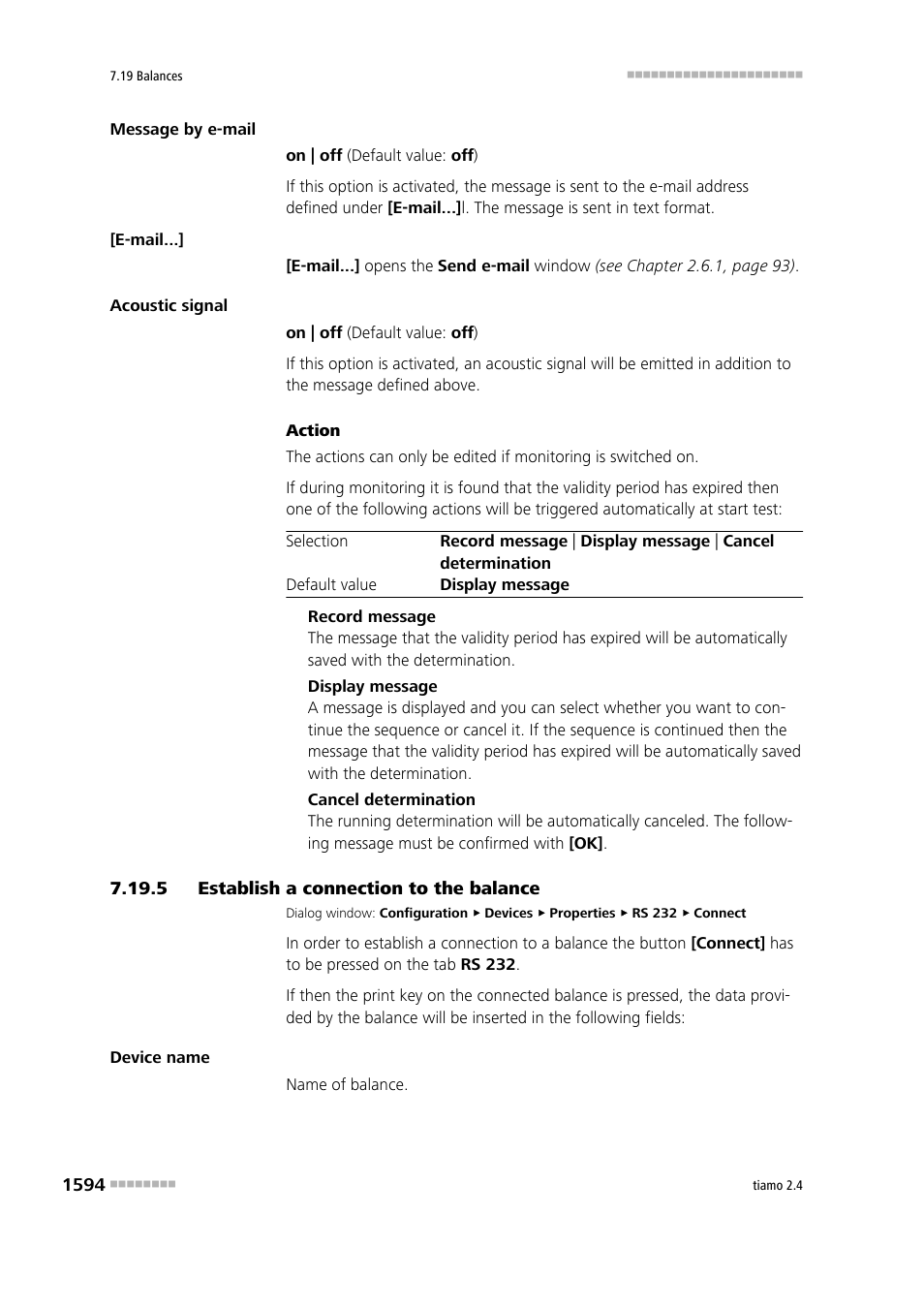 5 establish a connection to the balance, Establish a connection to the balance 4 | Metrohm tiamo 2.4 Manual User Manual | Page 1610 / 1717