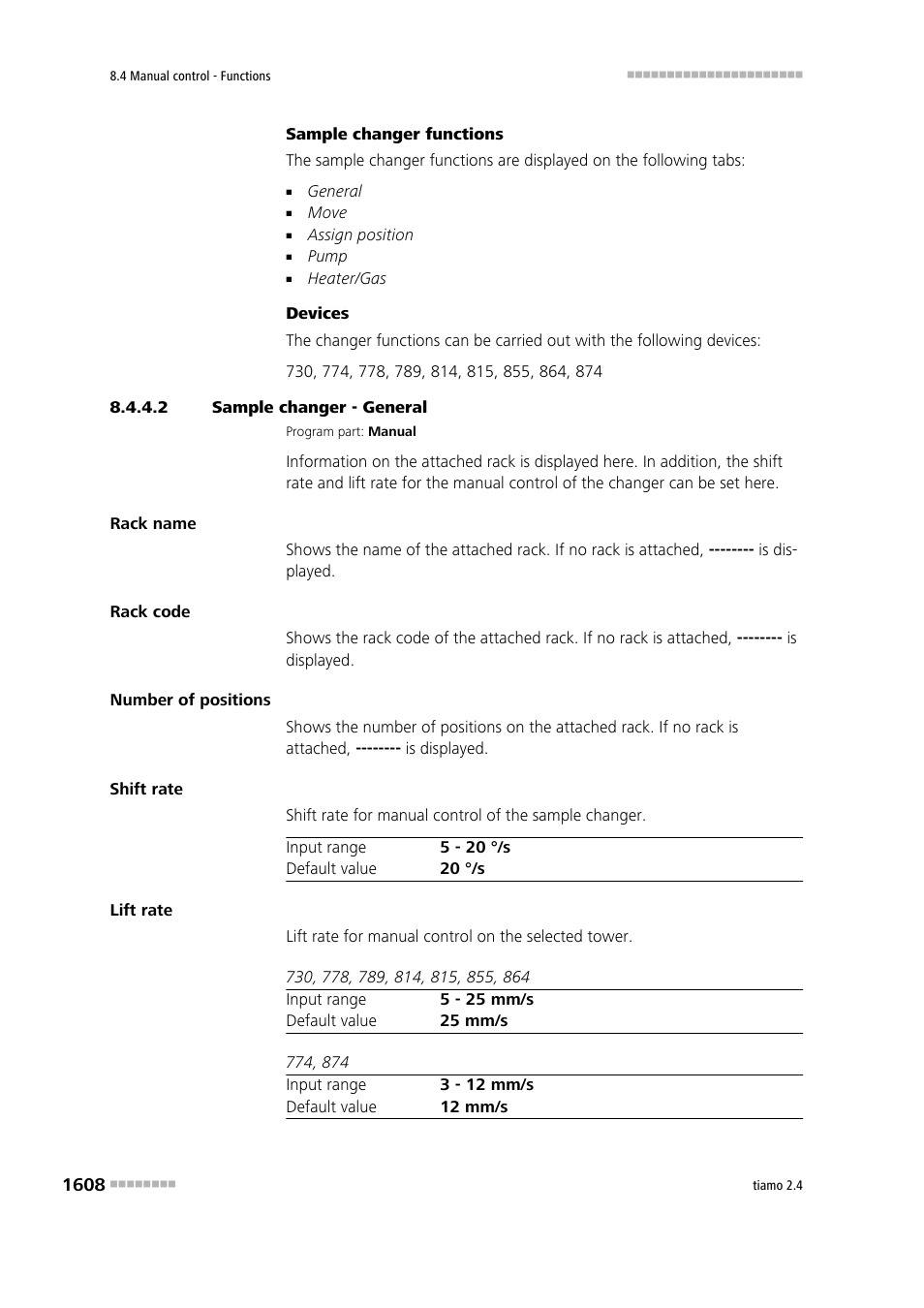 2 sample changer - general | Metrohm tiamo 2.4 Manual User Manual | Page 1624 / 1717