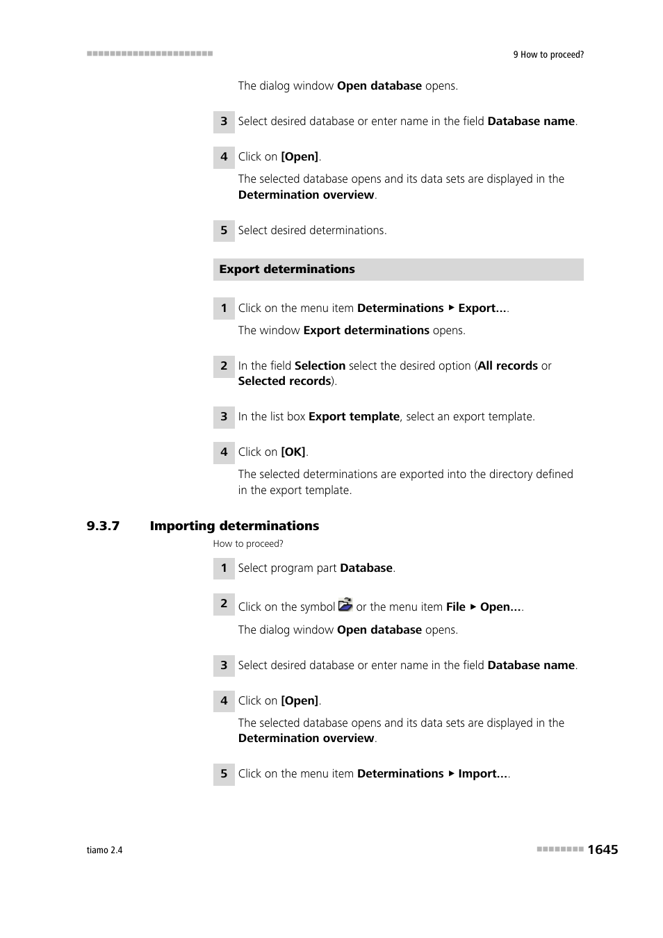 7 importing determinations, Importing determinations 5 | Metrohm tiamo 2.4 Manual User Manual | Page 1661 / 1717