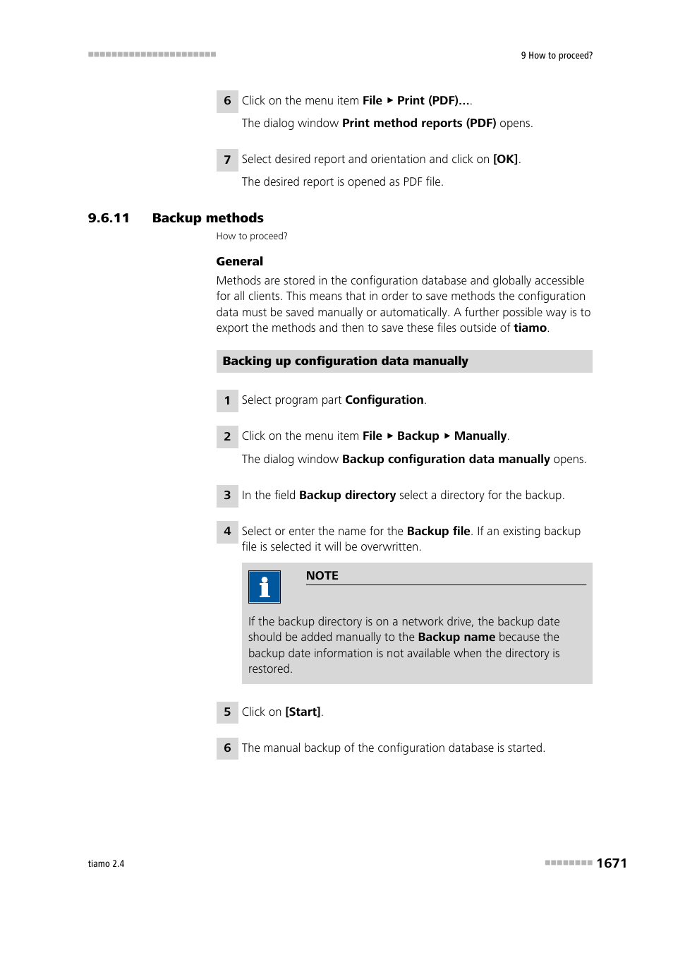 11 backup methods, Backup methods 1 | Metrohm tiamo 2.4 Manual User Manual | Page 1687 / 1717
