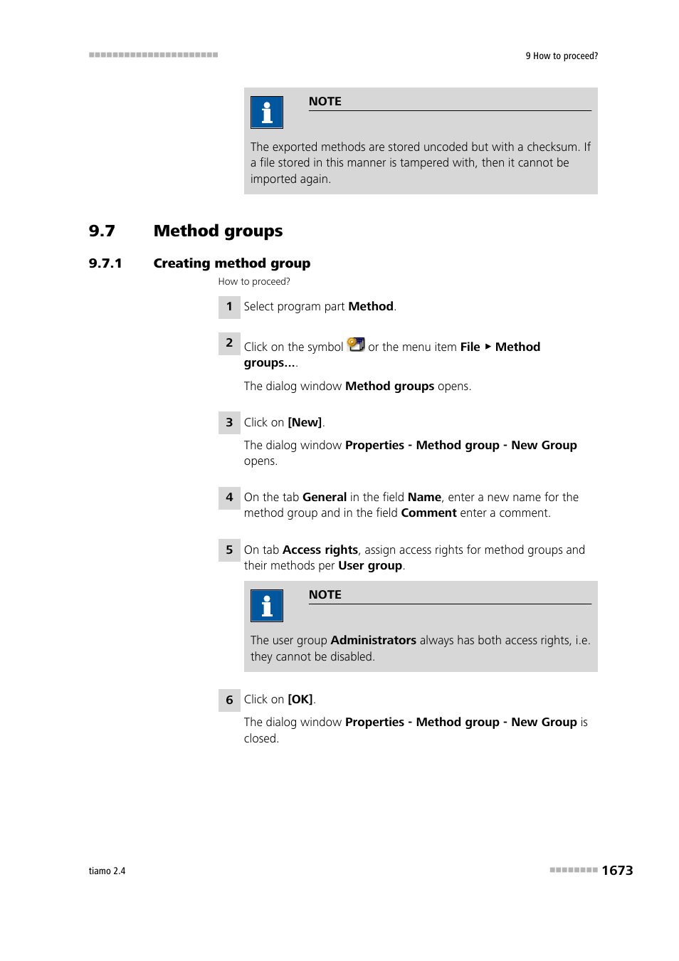 7 method groups, 1 creating method group, Method groups 3 | Creating method group 3 | Metrohm tiamo 2.4 Manual User Manual | Page 1689 / 1717