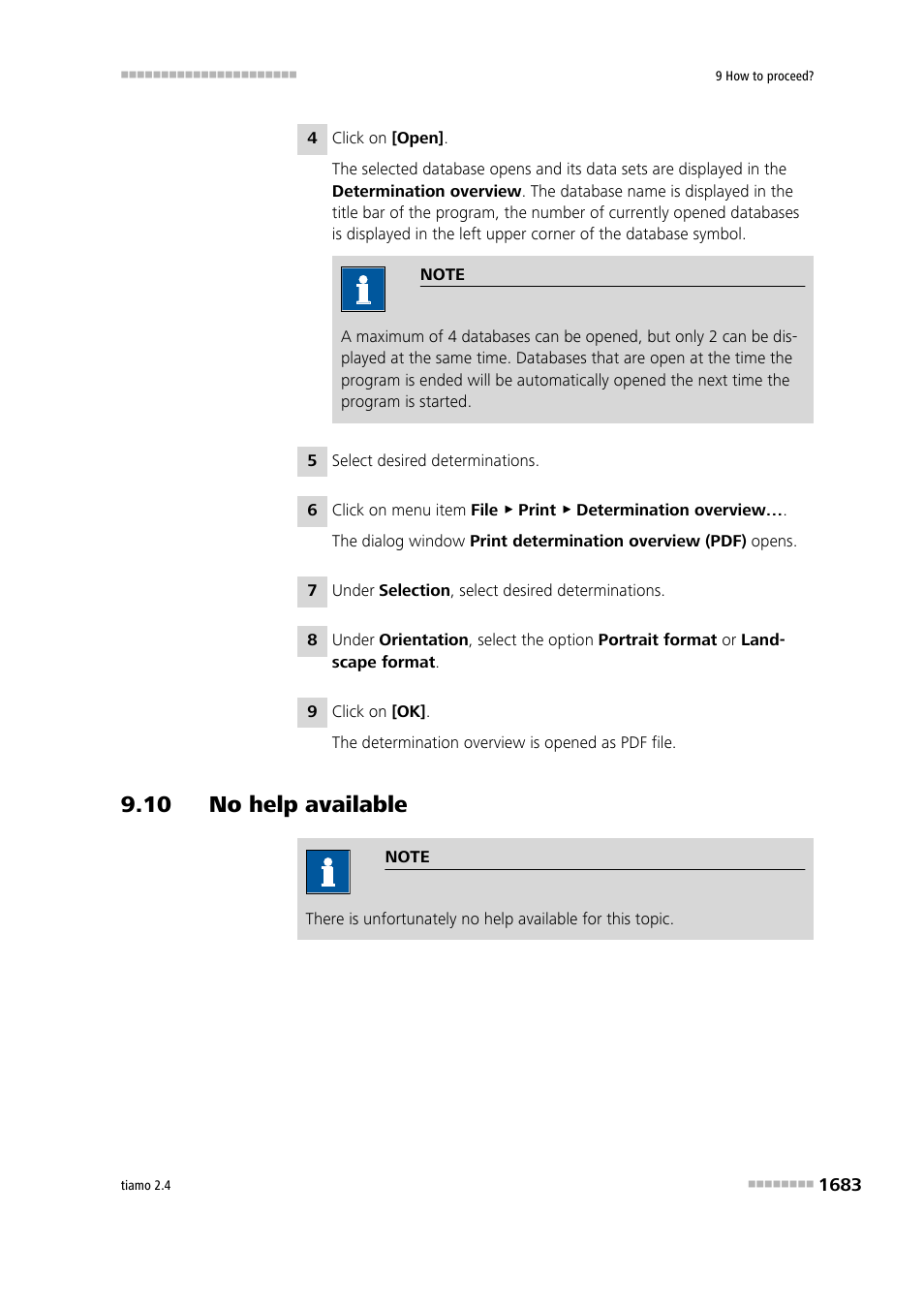 10 no help available, 10 no help available 3 | Metrohm tiamo 2.4 Manual User Manual | Page 1699 / 1717