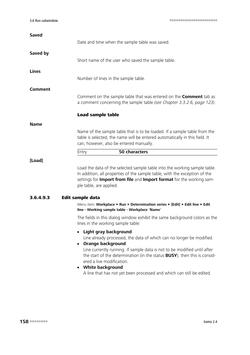 3 edit sample data, Enter sample data, Modify sample data live | Metrohm tiamo 2.4 Manual User Manual | Page 174 / 1717