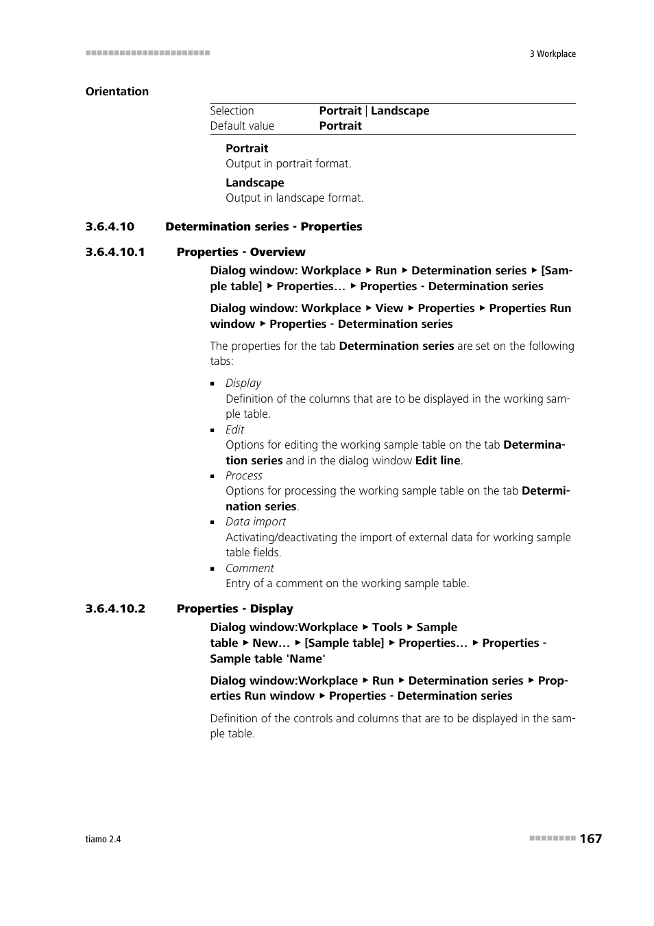 10 determination series - properties, 1 properties - overview, 2 properties - display | Define properties, Properties | Metrohm tiamo 2.4 Manual User Manual | Page 183 / 1717