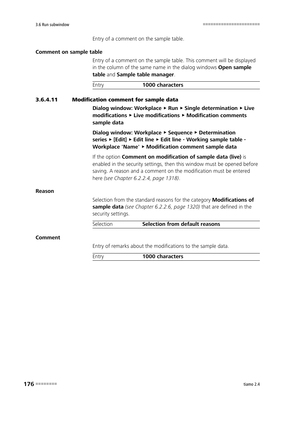 11 modification comment for sample data | Metrohm tiamo 2.4 Manual User Manual | Page 192 / 1717