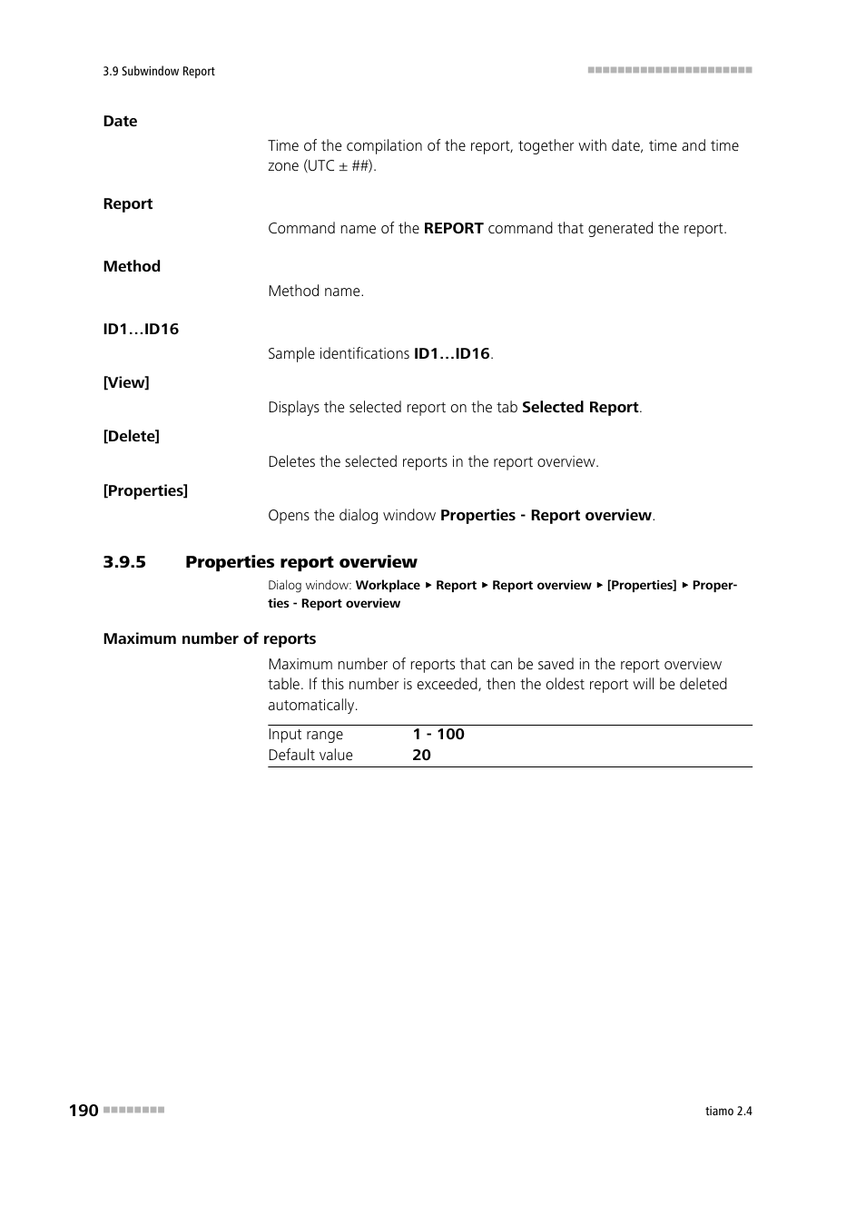 5 properties report overview, Properties report overview | Metrohm tiamo 2.4 Manual User Manual | Page 206 / 1717