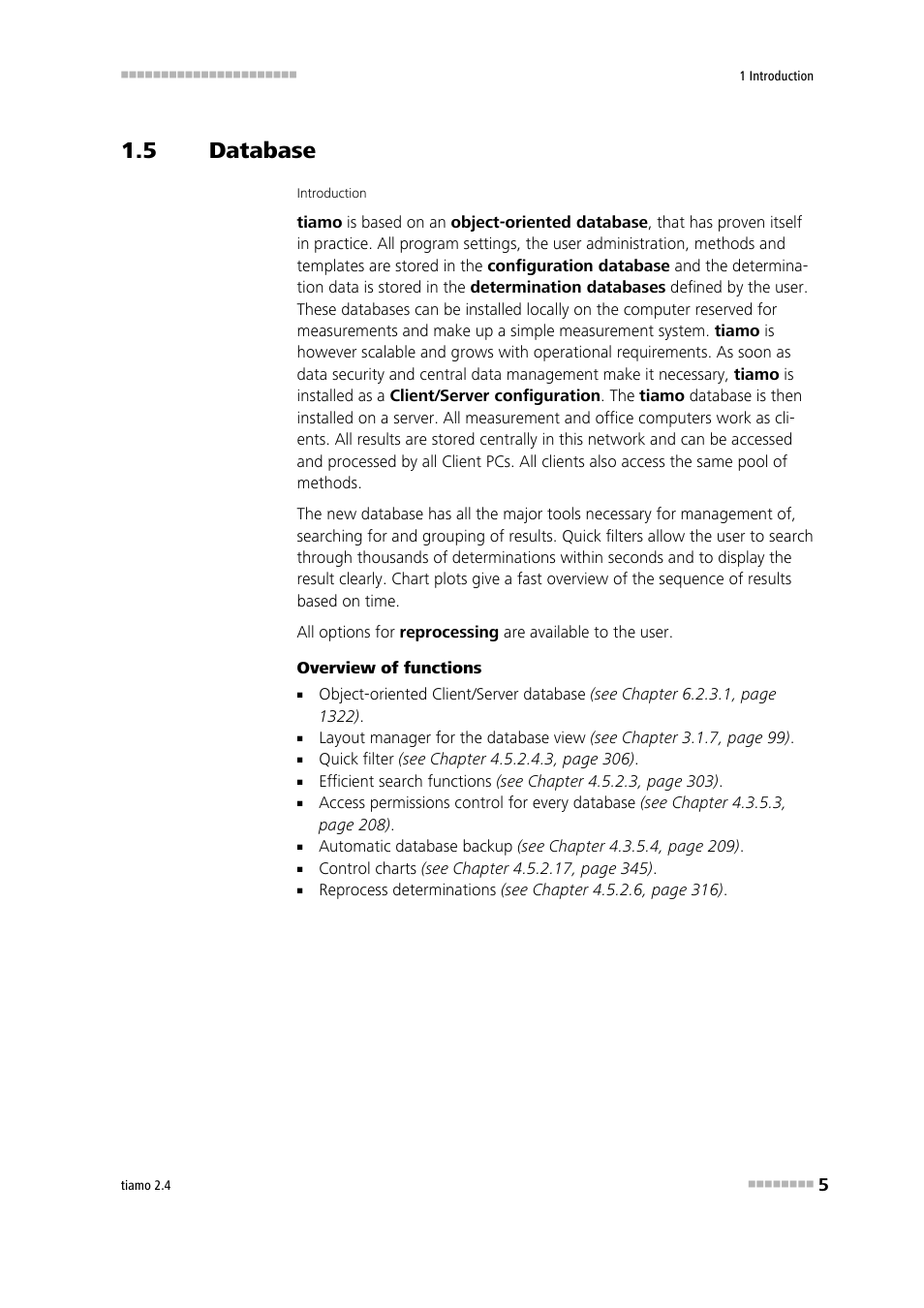 5 database, Database | Metrohm tiamo 2.4 Manual User Manual | Page 21 / 1717