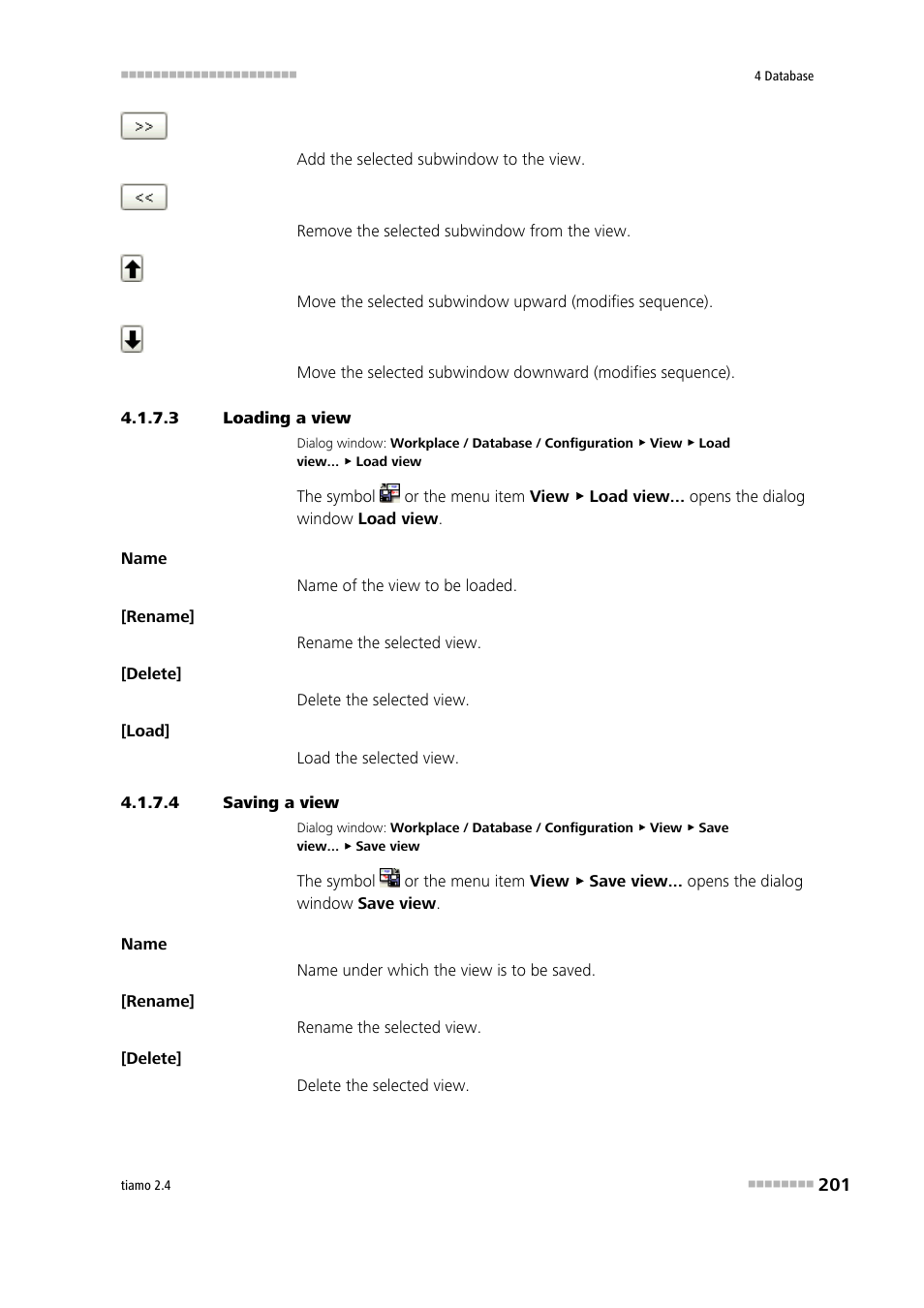 3 loading a view, 4 saving a view | Metrohm tiamo 2.4 Manual User Manual | Page 217 / 1717