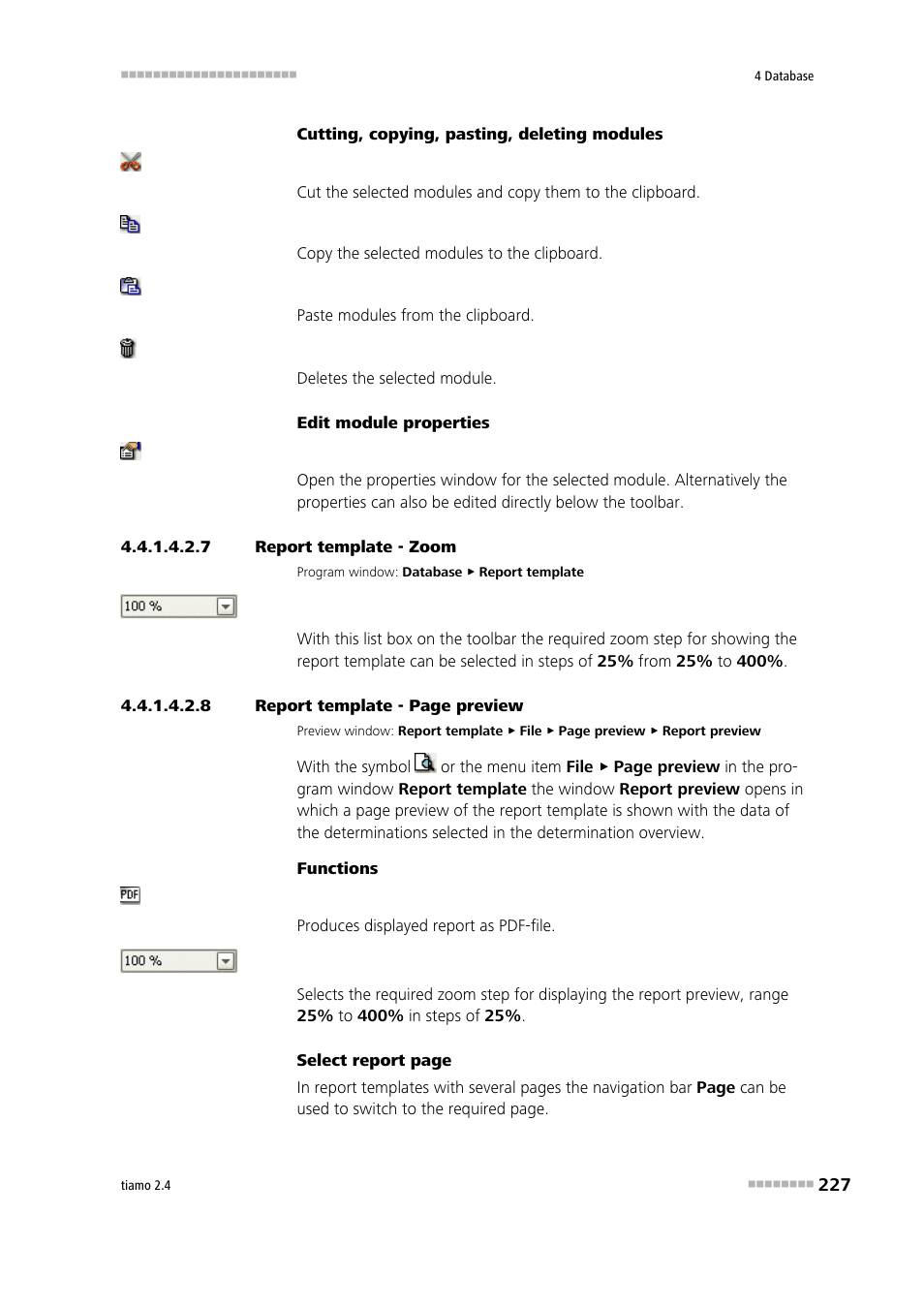 7 report template - zoom, Zooming | Metrohm tiamo 2.4 Manual User Manual | Page 243 / 1717