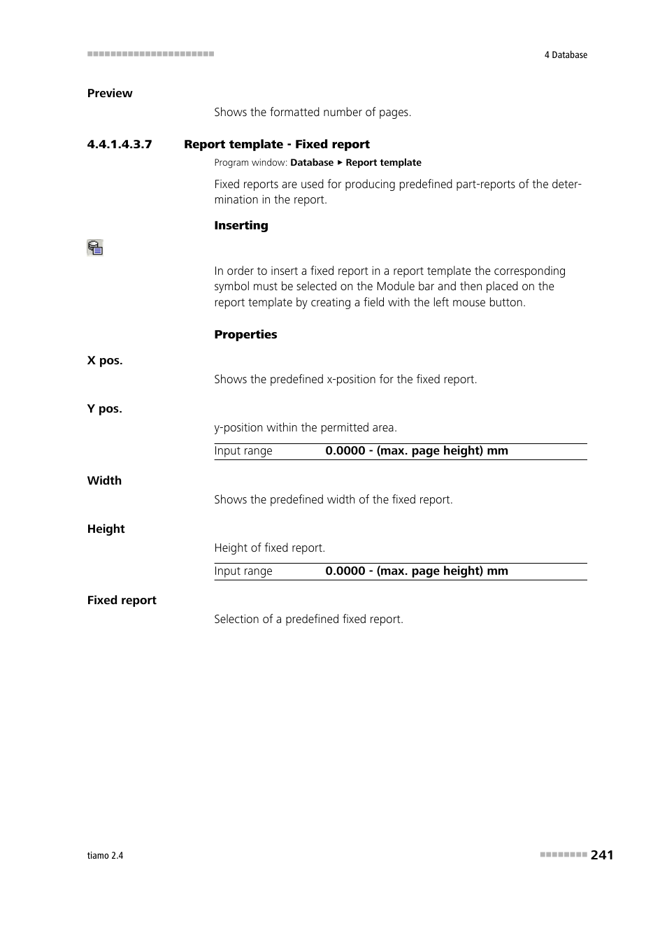 7 report template - fixed report, Fixed report | Metrohm tiamo 2.4 Manual User Manual | Page 257 / 1717