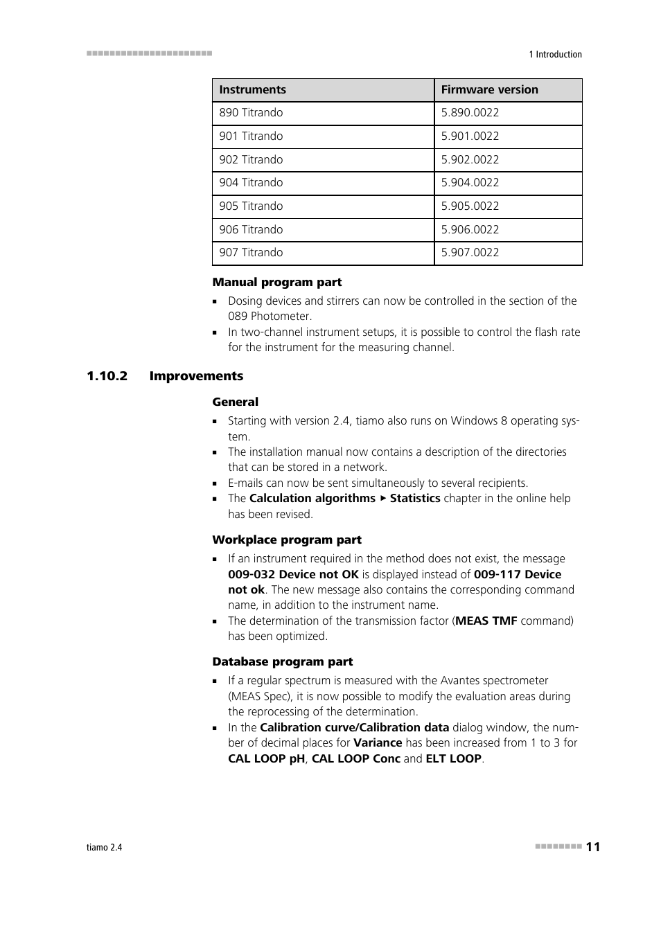 2 improvements, Improvements | Metrohm tiamo 2.4 Manual User Manual | Page 27 / 1717
