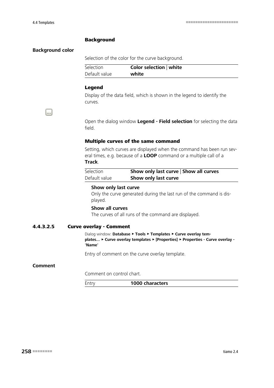 5 curve overlay - comment, Comment | Metrohm tiamo 2.4 Manual User Manual | Page 274 / 1717