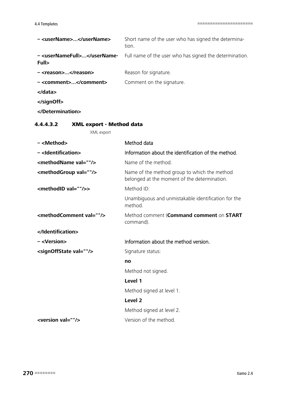 2 xml export - method data | Metrohm tiamo 2.4 Manual User Manual | Page 286 / 1717