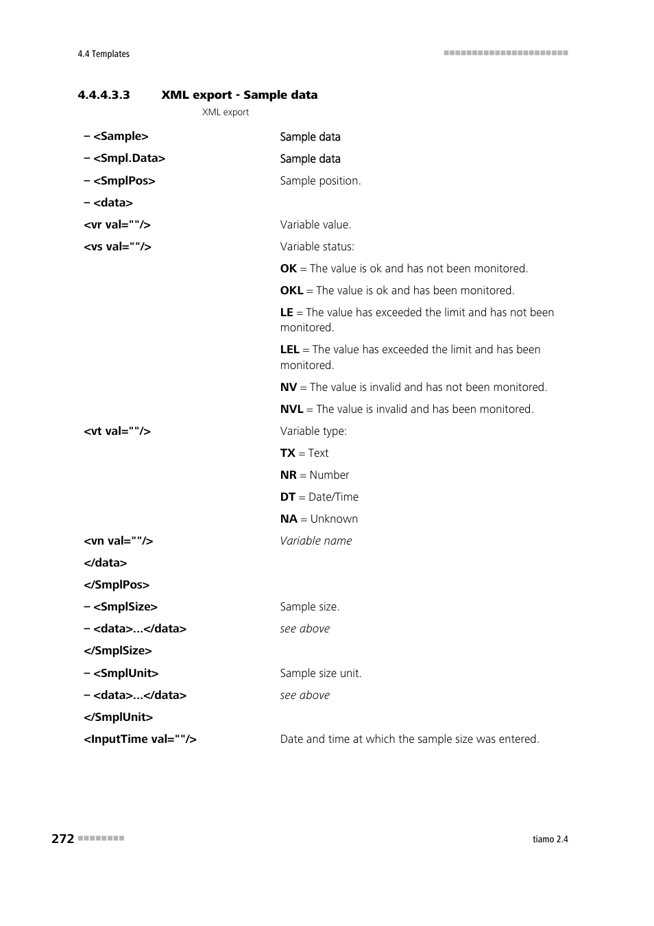3 xml export - sample data | Metrohm tiamo 2.4 Manual User Manual | Page 288 / 1717